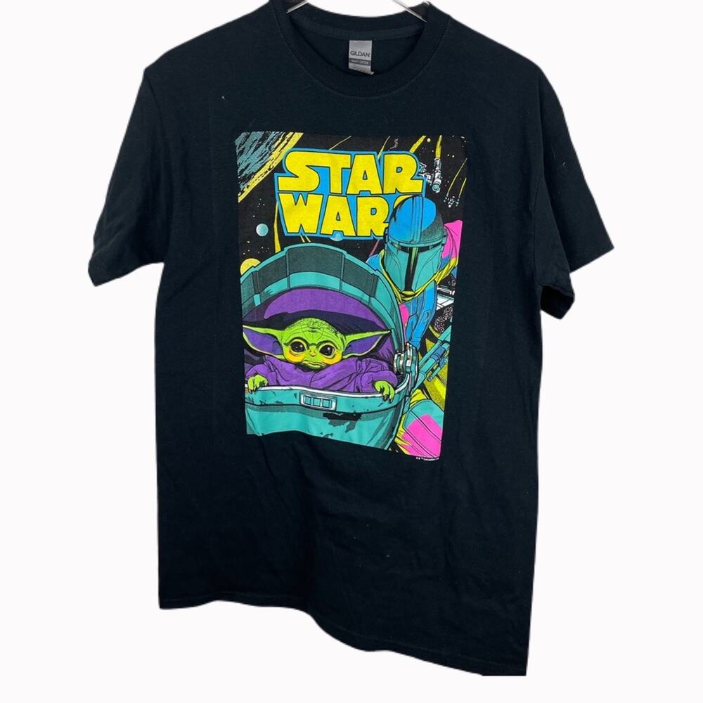 Starwars Mandalorian Graphic T-Shirt Sz M - Picture 1 of 3